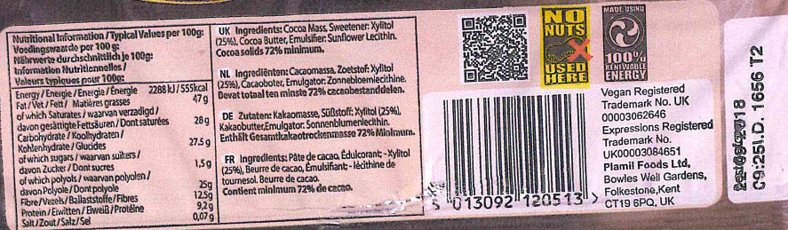 Plamil Exp nut statement 1