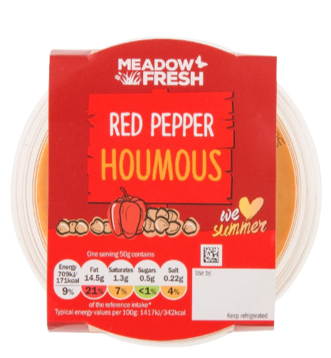Meadow Fresh Red Pepper Houmous.