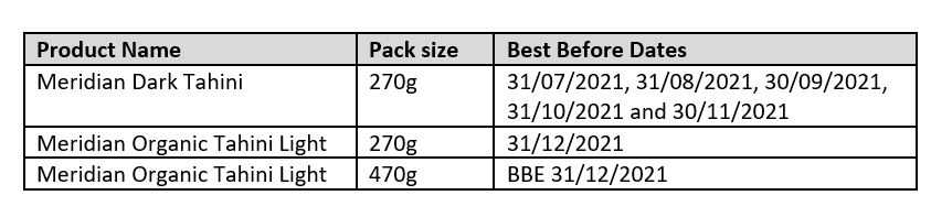 Tahini Details