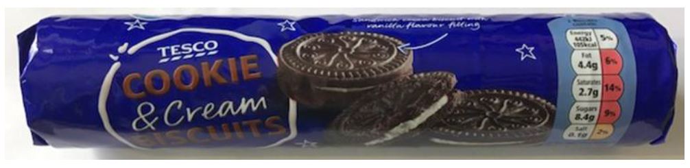 Tesco Cookie and Cream Biscuits