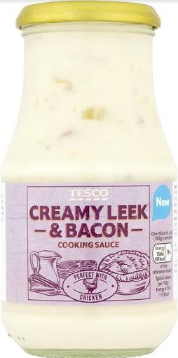 Tesco Creamy Leek and Bacon Cooking Sauce 