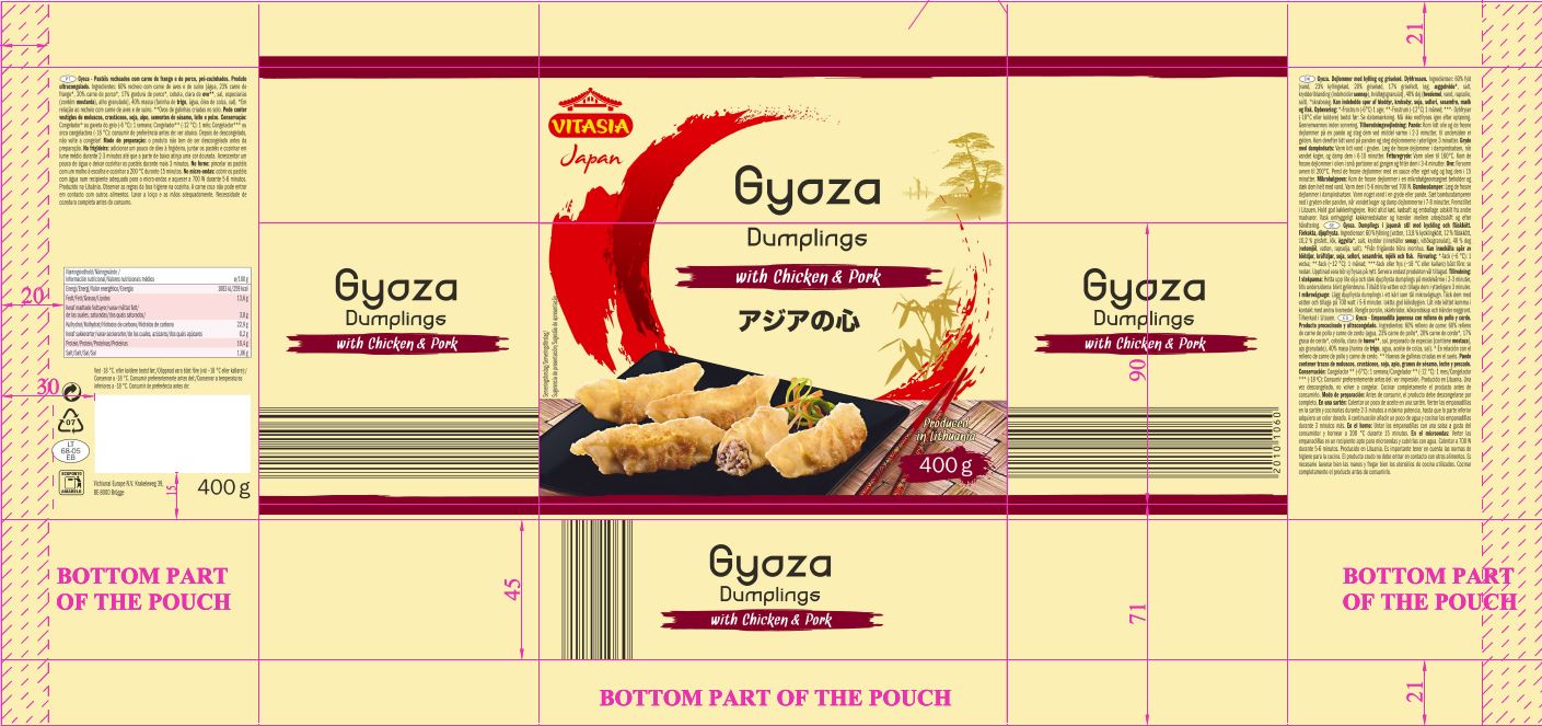 Gyoza Dumpling with Chicken and Pork Label