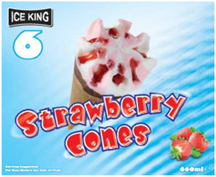 Ice King Strawberry Cone