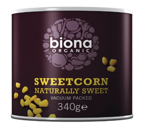 Biona sweetcorn