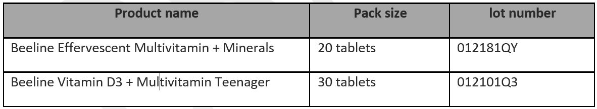 Beeline food supplements